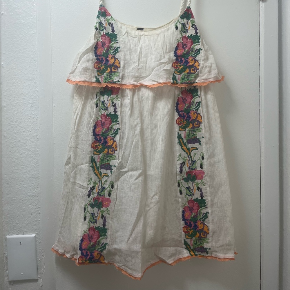 Free people neon needlepoint dress xs